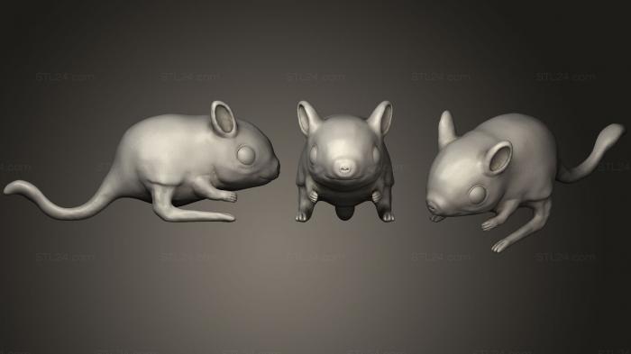 Статуэтки животных (Тушканчик, STKJ_1102) 3D модель для ЧПУ станка